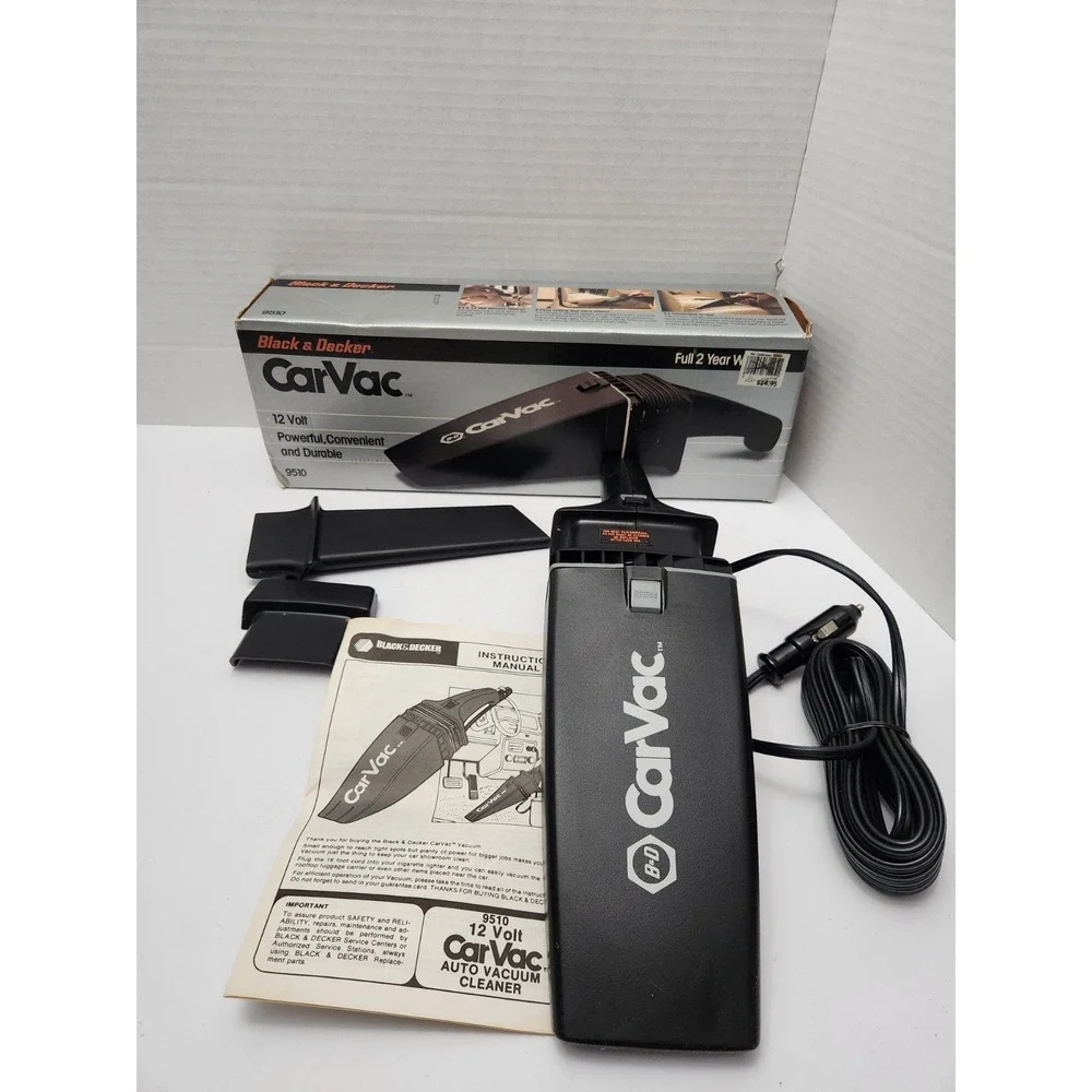 Black & Decker Car Vac Vacuum Plug in Lighter Hand Held